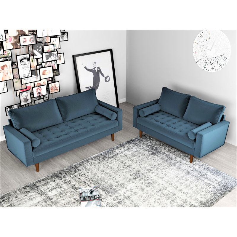 Mercer41 Clovis 2 Piece Velvet Living Room Set & Reviews Wayfair